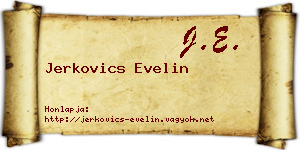Jerkovics Evelin névjegykártya