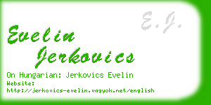 evelin jerkovics business card